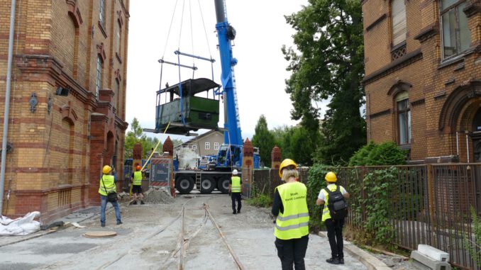 Transport der Schwarzen Jule ins Museum