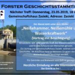 Einladung zum 64. Geschichtsstammtisch am 23. Mai