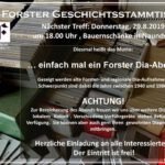 Einladung zum 67. Geschichtsstammtisch am 29. Augu...