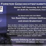 Einladung zum 69. Geschichtsstammtisch am 28.11.20...