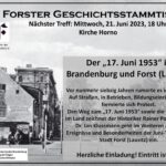 17. Juni 1953 im Land Brandenburg und Forst (Lau...