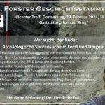Wer sucht, der findet! 106. Forster Geschichtsstam...