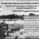 Einladung zum 113. Forster Geschichtsstammtisch