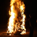 Osterfeuer in der Stadt Forst (Lausitz)